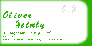 oliver helmly business card