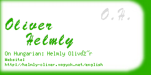 oliver helmly business card